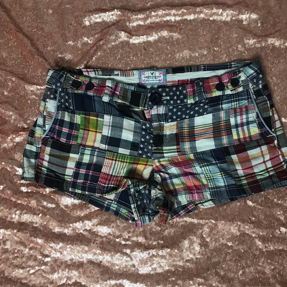 American Eagle Patchwork Short Shorts - image 1